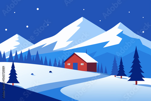 winter mountain landscape