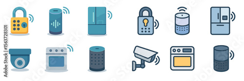 Exploring smart home devices featuring security, kitchen appliances, and audio systems in a modern setup