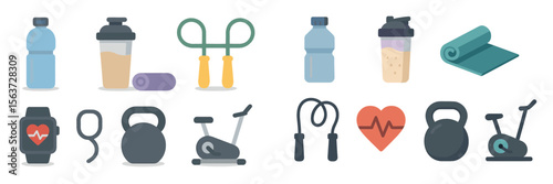 Fitness equipment and accessories for a complete workout routine at home or gym