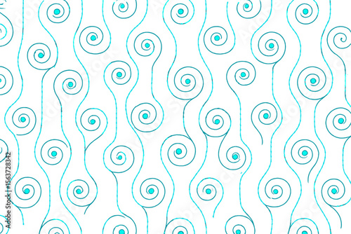 Abstract swirl pattern with glowing dots and delicate line details.