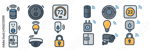 Smart home devices showcase modern technology and connectivity for everyday living