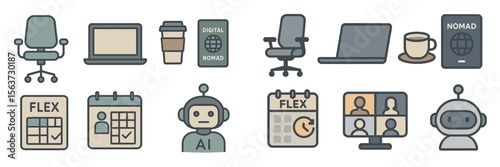 Exploration of digital nomad lifestyle featuring tech tools and flexible work arrangements