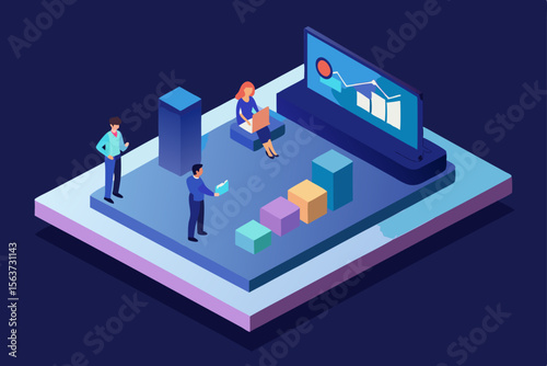 social network concept illustration design