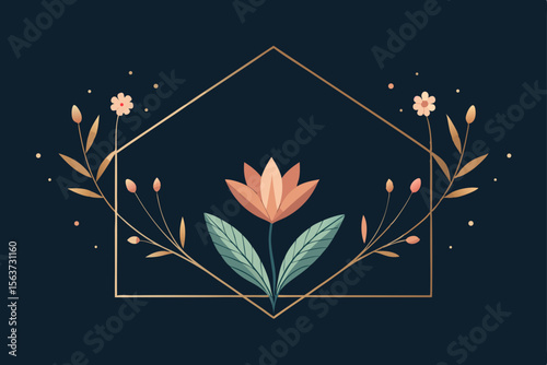 abstract floral heart
