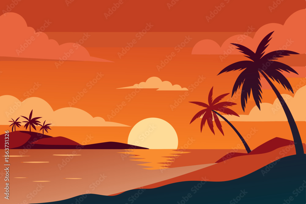 Fototapeta premium palm tree on the beach