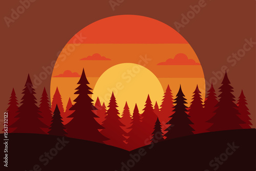 sunrise in the mountains