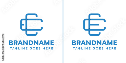 Letters CE and EC Plus Medical Logo, symbolizing health, care, and balance