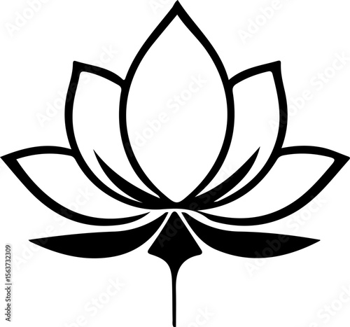 Water Lily Silhouette Vector Art, Water Lily Shadow Art Design, Water Lily Silhouette Illustration, Water Lily Floral Silhouette Vector, Water Lily Black Outline Vector, Water Lily Bloom Silhouette Ar