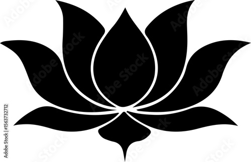 Water Lily Silhouette Vector Art, Water Lily Shadow Art Design, Water Lily Silhouette Illustration, Water Lily Floral Silhouette Vector, Water Lily Black Outline Vector, Water Lily Bloom Silhouette Ar
