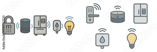 Smart home technology featuring connected appliances and devices for modern living