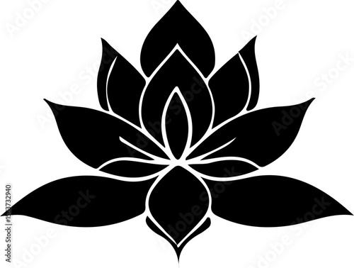 Water Lily Silhouette Vector Art, Water Lily Shadow Art Design, Water Lily Silhouette Illustration, Water Lily Floral Silhouette Vector, Water Lily Black Outline Vector, Water Lily Bloom Silhouette Ar