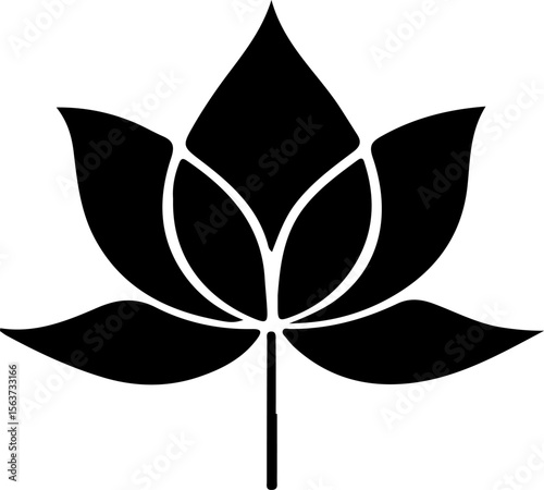 Water Lily Silhouette Vector Art, Water Lily Shadow Art Design, Water Lily Silhouette Illustration, Water Lily Floral Silhouette Vector, Water Lily Black Outline Vector, Water Lily Bloom Silhouette Ar