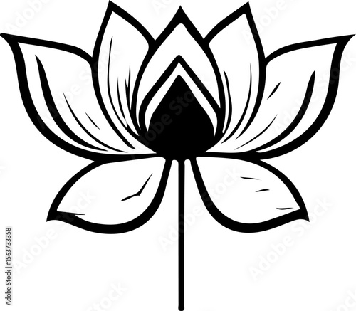 Water Lily Silhouette Vector Art, Water Lily Shadow Art Design, Water Lily Silhouette Illustration, Water Lily Floral Silhouette Vector, Water Lily Black Outline Vector, Water Lily Bloom Silhouette Ar