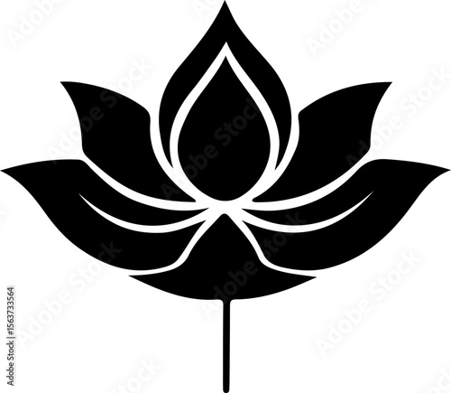Water Lily Silhouette Vector Art, Water Lily Shadow Art Design, Water Lily Silhouette Illustration, Water Lily Floral Silhouette Vector, Water Lily Black Outline Vector, Water Lily Bloom Silhouette Ar