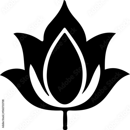 Water Lily Silhouette Vector Art, Water Lily Shadow Art Design, Water Lily Silhouette Illustration, Water Lily Floral Silhouette Vector, Water Lily Black Outline Vector, Water Lily Bloom Silhouette Ar