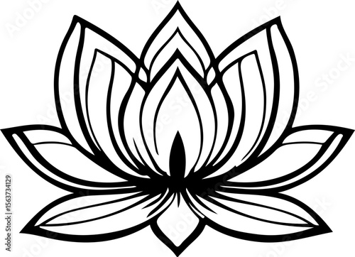 Water Lily Silhouette Vector Art, Water Lily Shadow Art Design, Water Lily Silhouette Illustration, Water Lily Floral Silhouette Vector, Water Lily Black Outline Vector, Water Lily Bloom Silhouette Ar