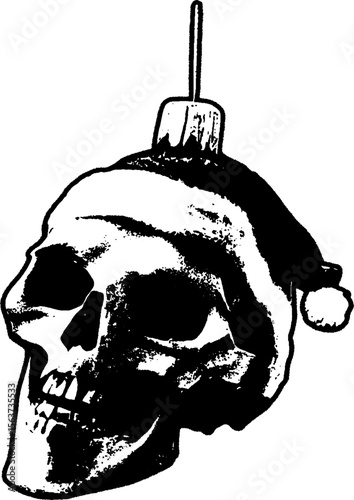 Calavera terrorífica. skull represents a scary horror scene with human skulls. Vector. Navidad. Halloween.