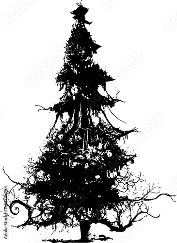 Tree. Arbol de navidad. Vector. Navidad. Halloween. SVG.