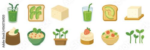 Colorful display of plant-based foods and dishes highlighting their versatility in healthy eating