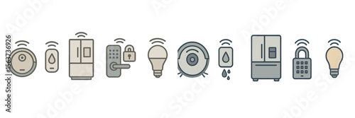 Smart home devices for modern living with connectivity features in a well-lit environment
