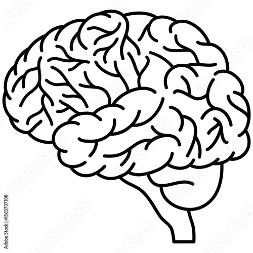 human brain vector icon