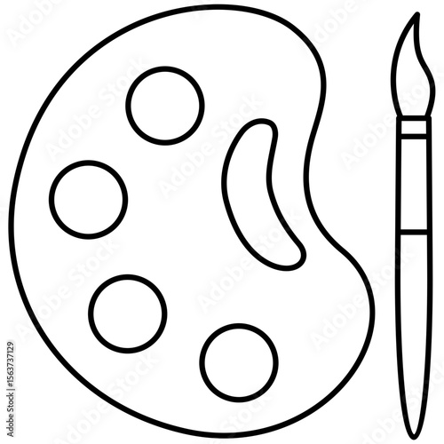 artist brush and palette