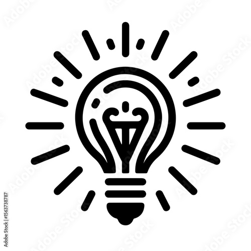 Bulb with Radiating Lines