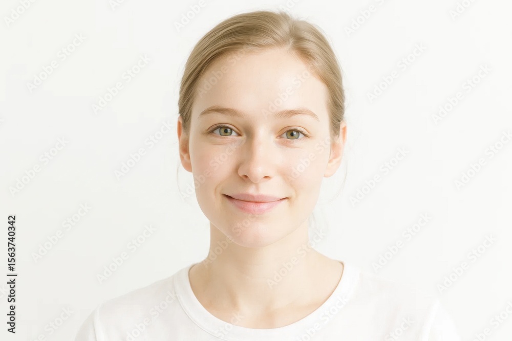 A woman in a white shirt smiles at the camera A woman in a white shirt smiles at the camera