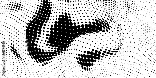 Aged halftone noise gradient texture. Grunge dirty speckles and spots background. White and black faded sand grain wallpaper modern