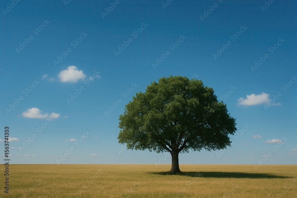 A lone tree in the middle of a grassy field A lone tree in the middle of a grassy field