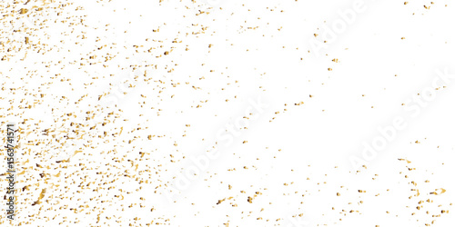 Abstract golden confetti falling down bokeh glitter and zigzag ribbon on transparent background. Design for holyday and celebration background. Vector illustration.