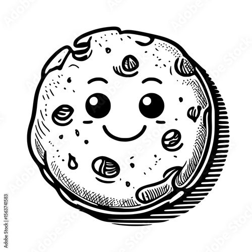 Smiling Chocolate Chip Cookie