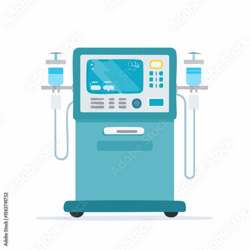 ATM machine illustration with credit card, web, and mobile app technology icon set