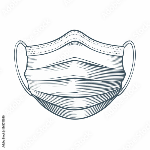 Hand-drawn vector illustration of a cup of coffee on a stack of newspapers for daily reading