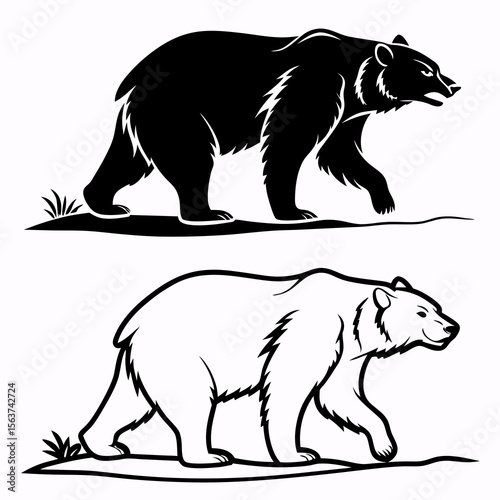 silhouette of a bear