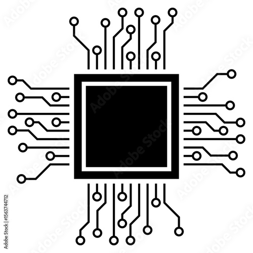 Vector illustration of computer engineer fixing motherboard