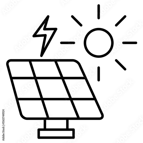 Vector illustration of solar panel engineer working