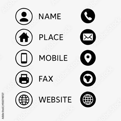 set of vector icons