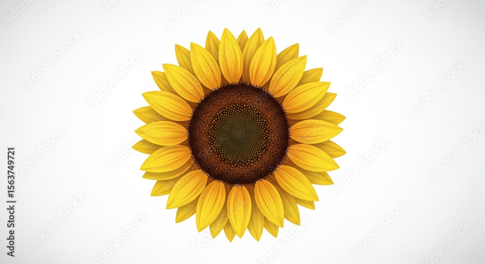 Fototapeta premium sunflower on white