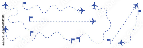 set of Route location icon two pin sign and dotted line. map path distance icon, pinpoint, map search, route, Route icon, two points with dotted path and location pin