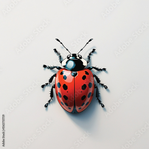 ladybug on a white background