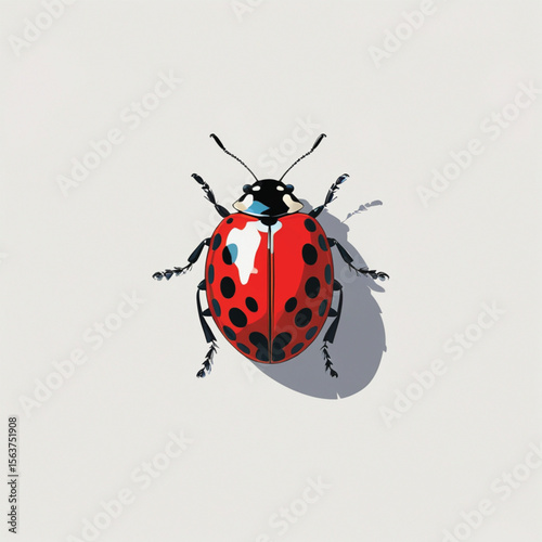 ladybug on white background