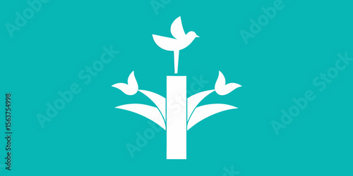 A Profound and Simple Graphic of a Cross with a Vine Growing Around the Base