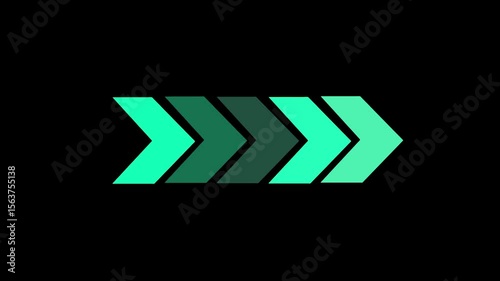Abstract Arrow Progression Sequence Graphic Design Element Directional Movement Concept Modern