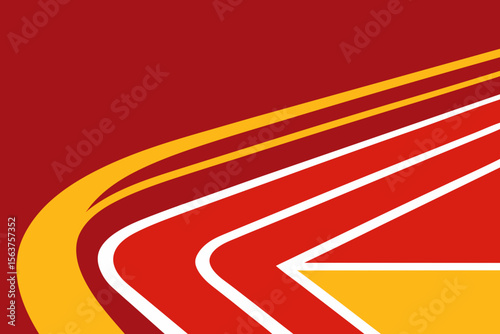 A Background Image of a Running Track Corner Ready for an Athletic Competition