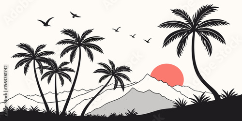 palm trees on the beach