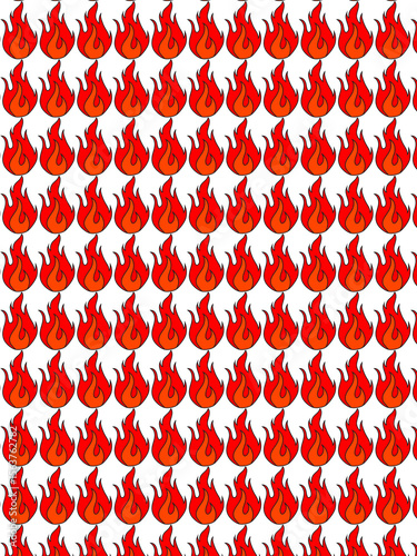 seamless pattern with red fire