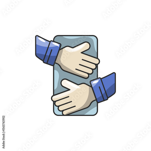 Comfort Object Icon, Hugged Item Stress Relief.