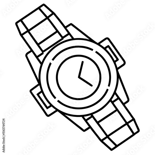 Classic Analog Watch Silhouette