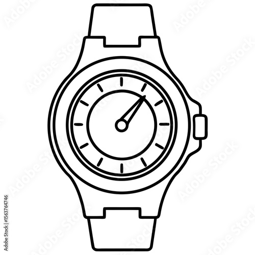 Classic Analog Watch Silhouette